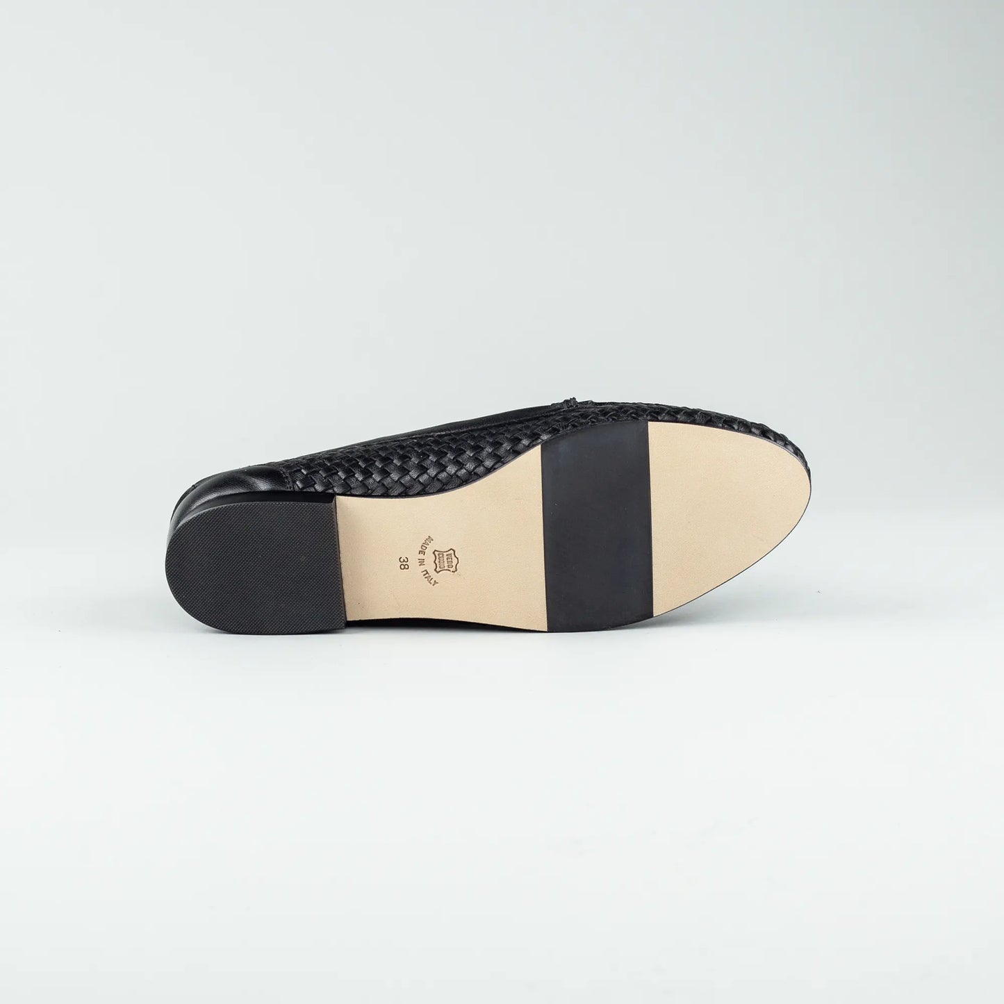 Aruci Loafer – Geflochtenes Nappa Leder Schwarz | Ledersohle | Handgefertigt in Italien