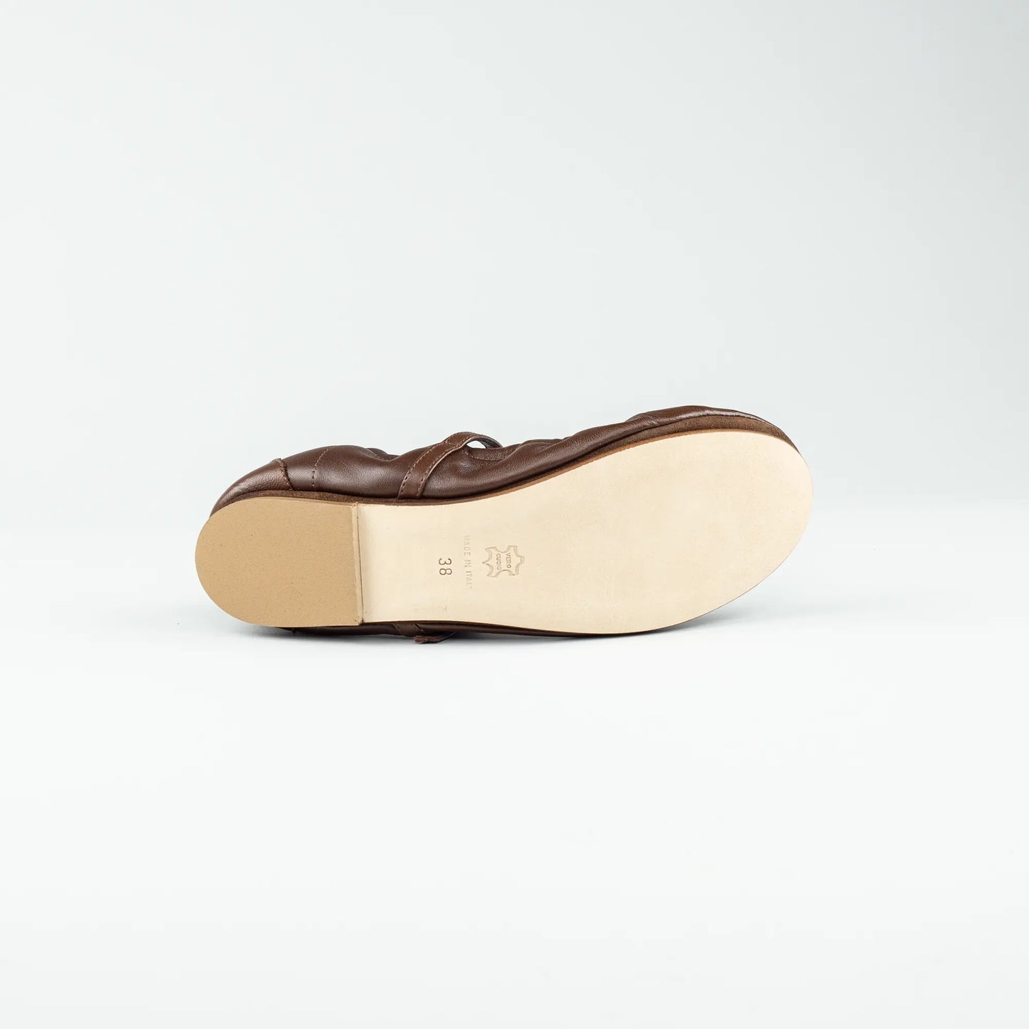 Aruci Ballerina – Nappa Leder Schokobraun | Moderne Riemchen | Handgefertigt in Italien