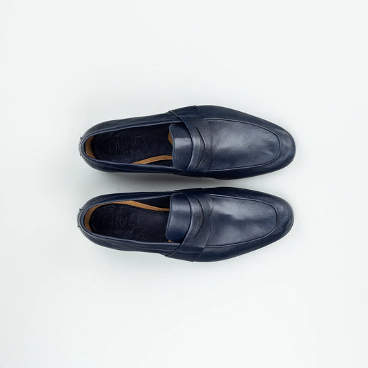 Aruci Loafer – Butterweisches Glattleder Blau | Handgefertigt in Spanien