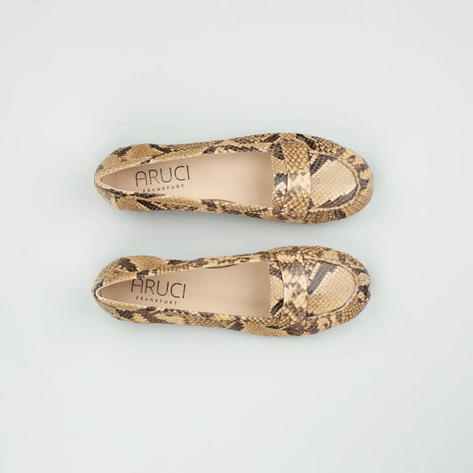 Aruci Loafer Kalbsleder Pythondruck – Handarbeit Made in Italy