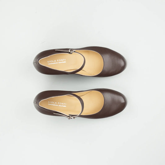 Viola Fonti – Pumps Kalbsleder Dunkelbraun | Handmade in Italy