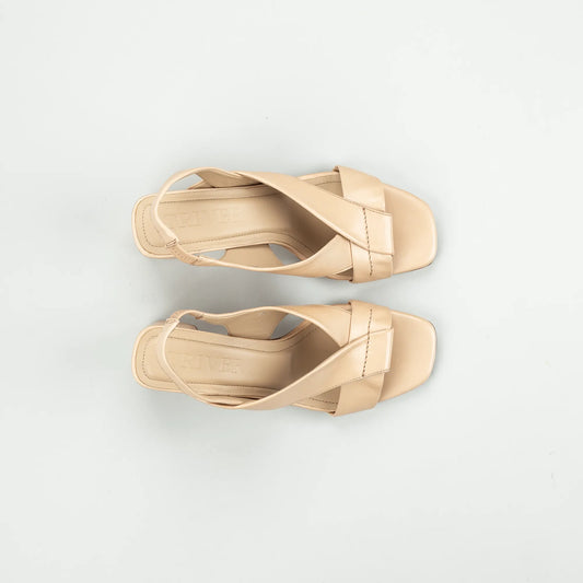 Triver Sandalen – Butterweisches Leder Beige/Nude | Handmade in Italy