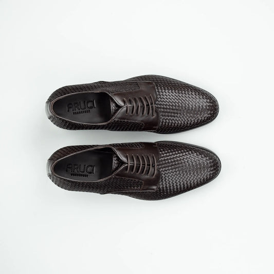 Derby Plain – Handmade Goodyear Welted | Geflochtenes Leder | Aruci