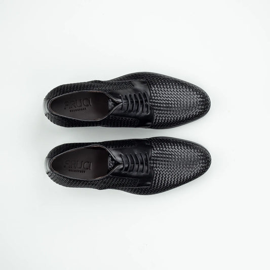 Derby Plain – Handmade Goodyear Welted | Geflochtenes Leder | Aruci