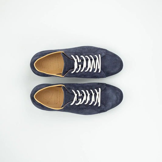 Quarvif Sneaker – Blaues Velourleder | Made in Italy