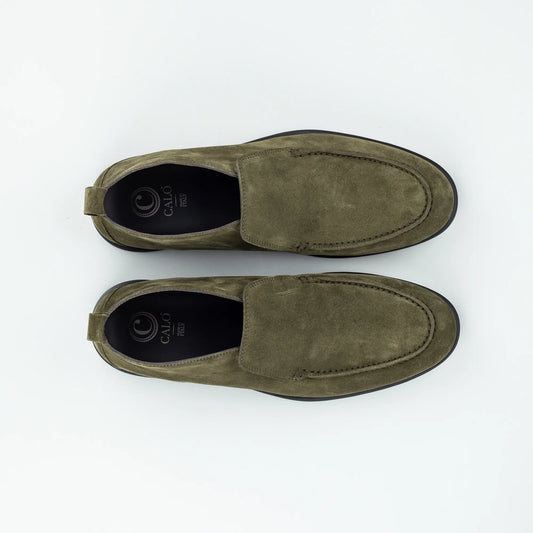 CALO – Boot Loafer Grün Wildleder | Moderner Lässiger Look | Handmade Italy