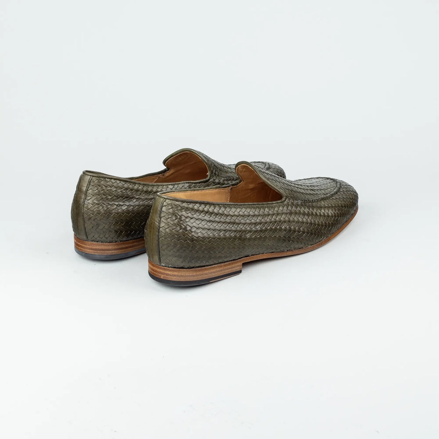 Camerlengo – Loafer Geflochten Grün | Handmade Italy | Premium Herrenschuh