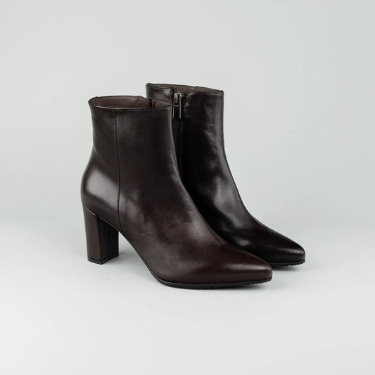 Cinzia Valle | Ankle Boot aus Kalbsleder Dunkelbraun – 7 cm Absatz | Handmade in Italy