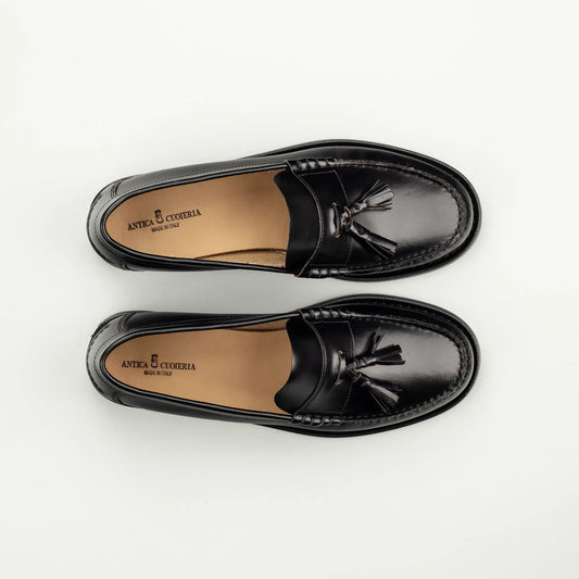 Antica Cuoieria – Tassel Loafer mit Ledersohle, Blake-Machart