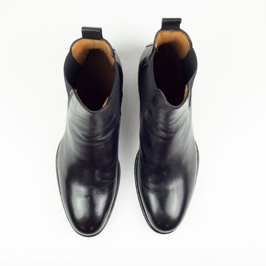 Elia Maurizi Stiefelettem - handgemacht aus feinsten Kalbsleder in schwarz