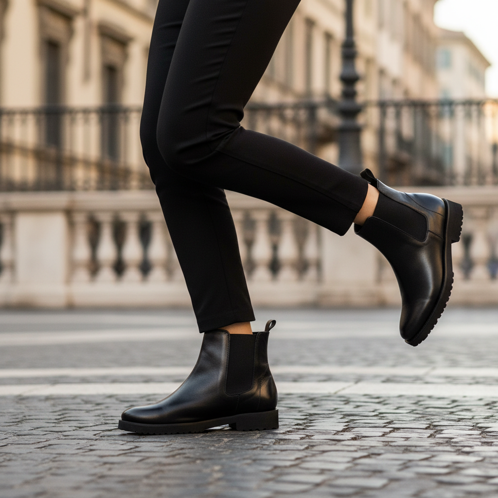 118 Ranch Nero Chelsea Boots - Laufende Frau