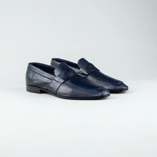Aruci Loafer – Butterweisches Glattleder Blau | Handgefertigt in Spanien
