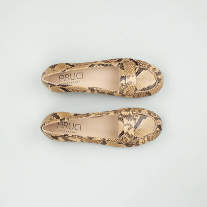 Aruci Loafer Kalbsleder Pythondruck – Handarbeit Made in Italy