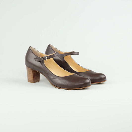 Viola Fonti – Pumps Kalbsleder Dunkelbraun | Handmade in Italy