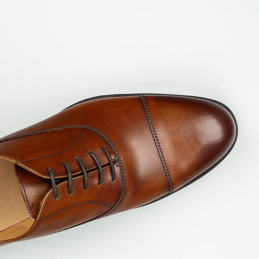 BERWICK Oxford Captoe Cuero – Rahmengenähter Herrenschuh
