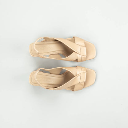 Triver Sandalen – Butterweisches Leder Beige/Nude | Handmade in Italy