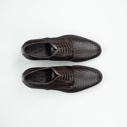 Derby Plain – Handmade Goodyear Welted | Geflochtenes Leder | Aruci