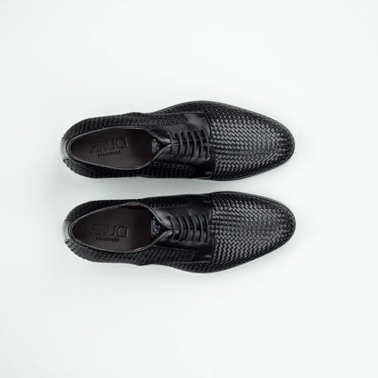 Derby Plain – Handmade Goodyear Welted | Geflochtenes Leder | Aruci