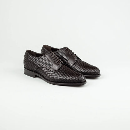 Derby Plain – Handmade Goodyear Welted | Geflochtenes Leder | Aruci