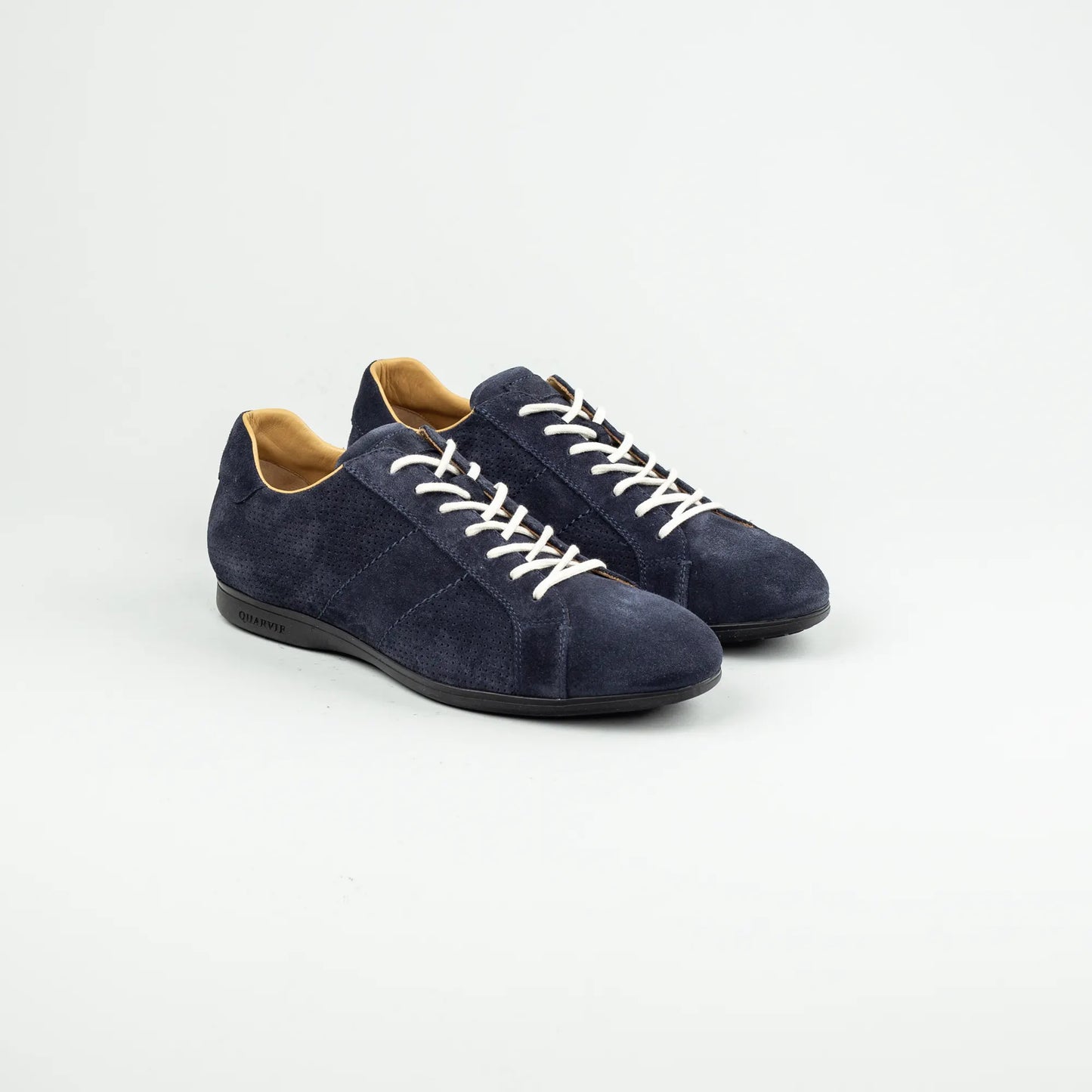 Quarvif Sneaker – Blaues Velourleder | Made in Italy