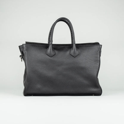 Damentasche Schwarz – Geprägtes Leder, Made in Italy