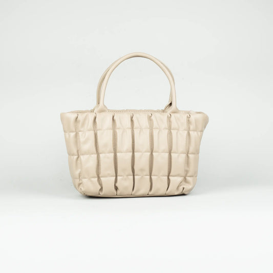 Damen Handtasche Beige-Taupe – Weiches Leder, Made in Italy