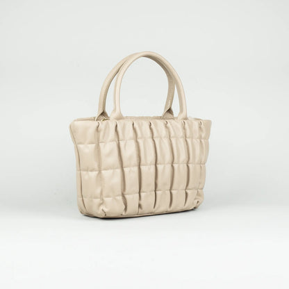 Damen Handtasche Beige-Taupe – Weiches Leder, Made in Italy