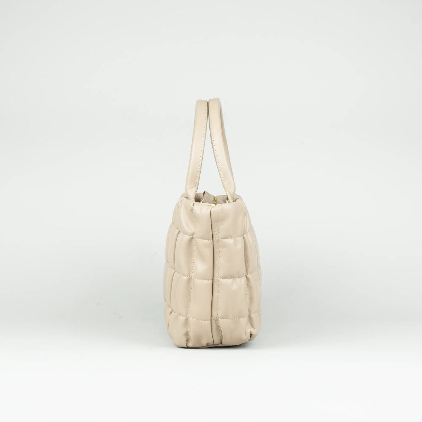 Damen Handtasche Beige-Taupe – Weiches Leder, Made in Italy