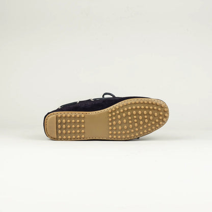 Aruci Bootschuh Blau – Veloursleder, Handgefertigt in Italien
