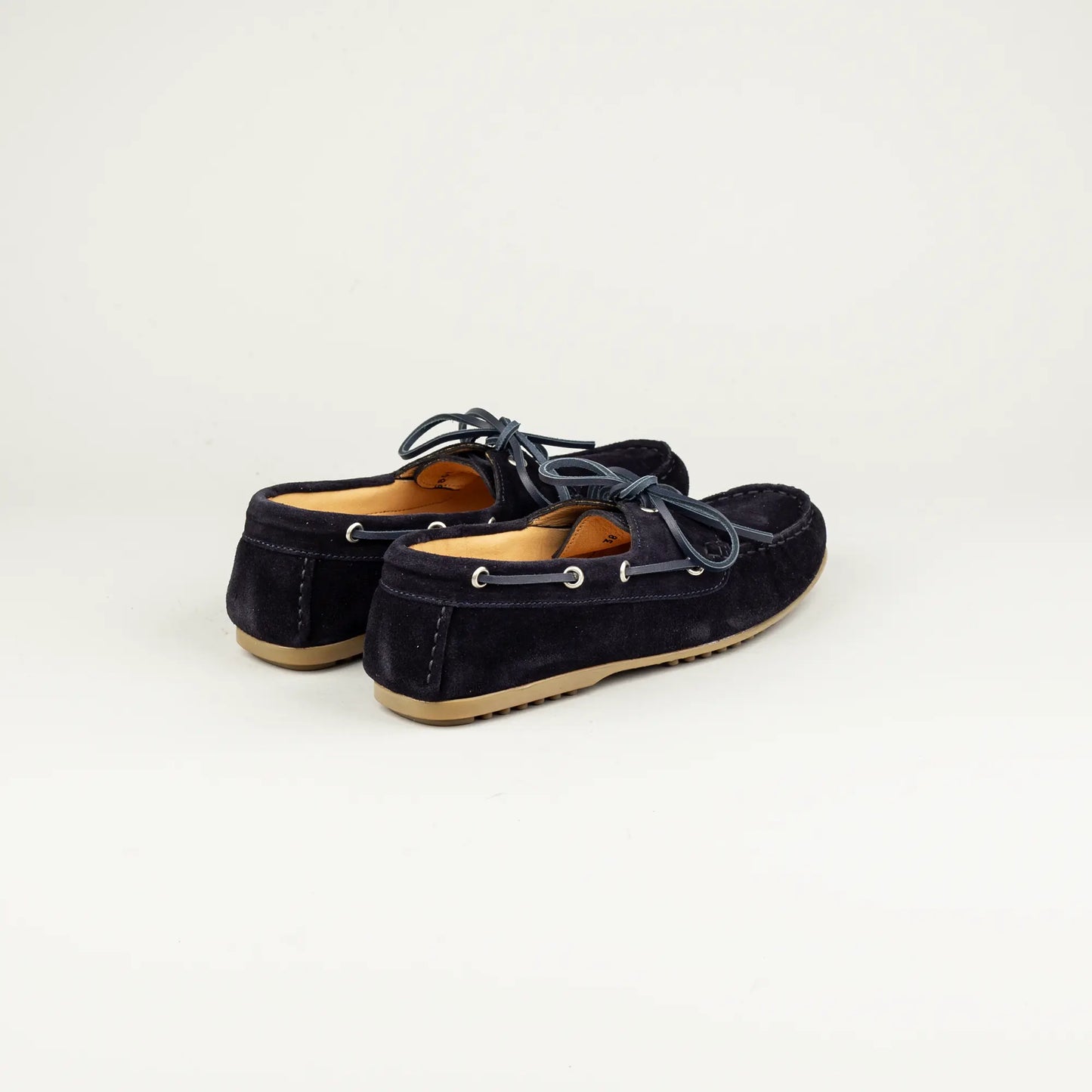Aruci Bootschuh Blau – Veloursleder, Handgefertigt in Italien