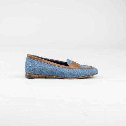 Loafer Camerlengo – Jeans & Braunes Leder | Handmade in Italy
