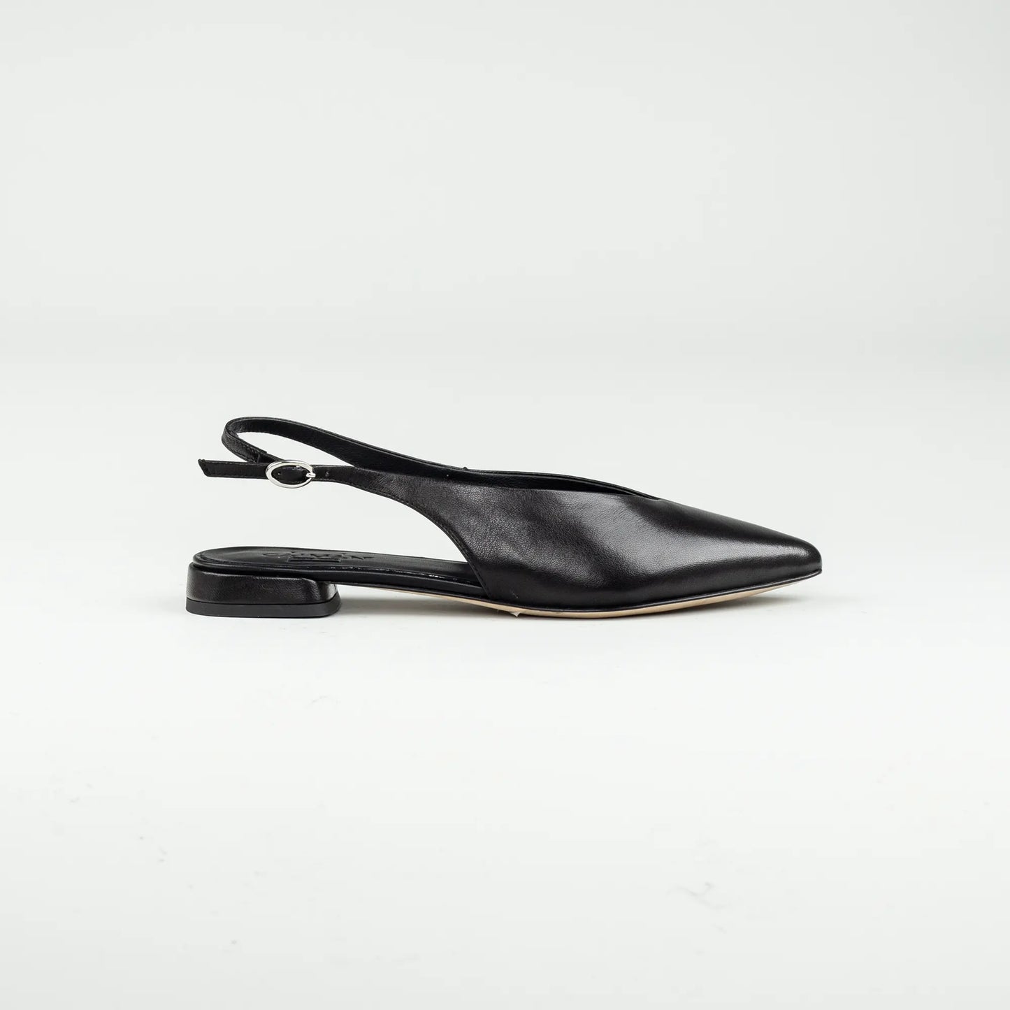 Slingback Caiman – Schwarz Kalbsleder | Handschuhweiches Leder