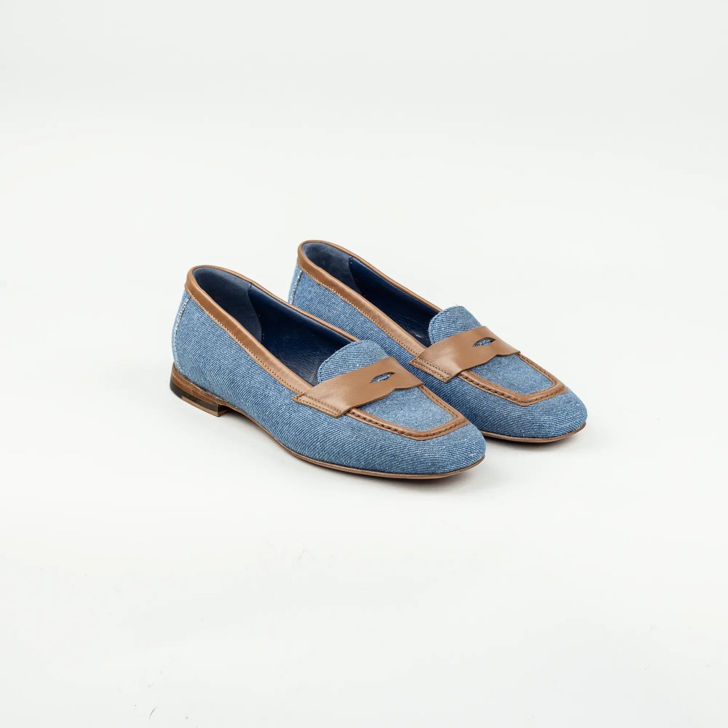 Loafer Camerlengo – Jeans & Braunes Leder | Handmade in Italy