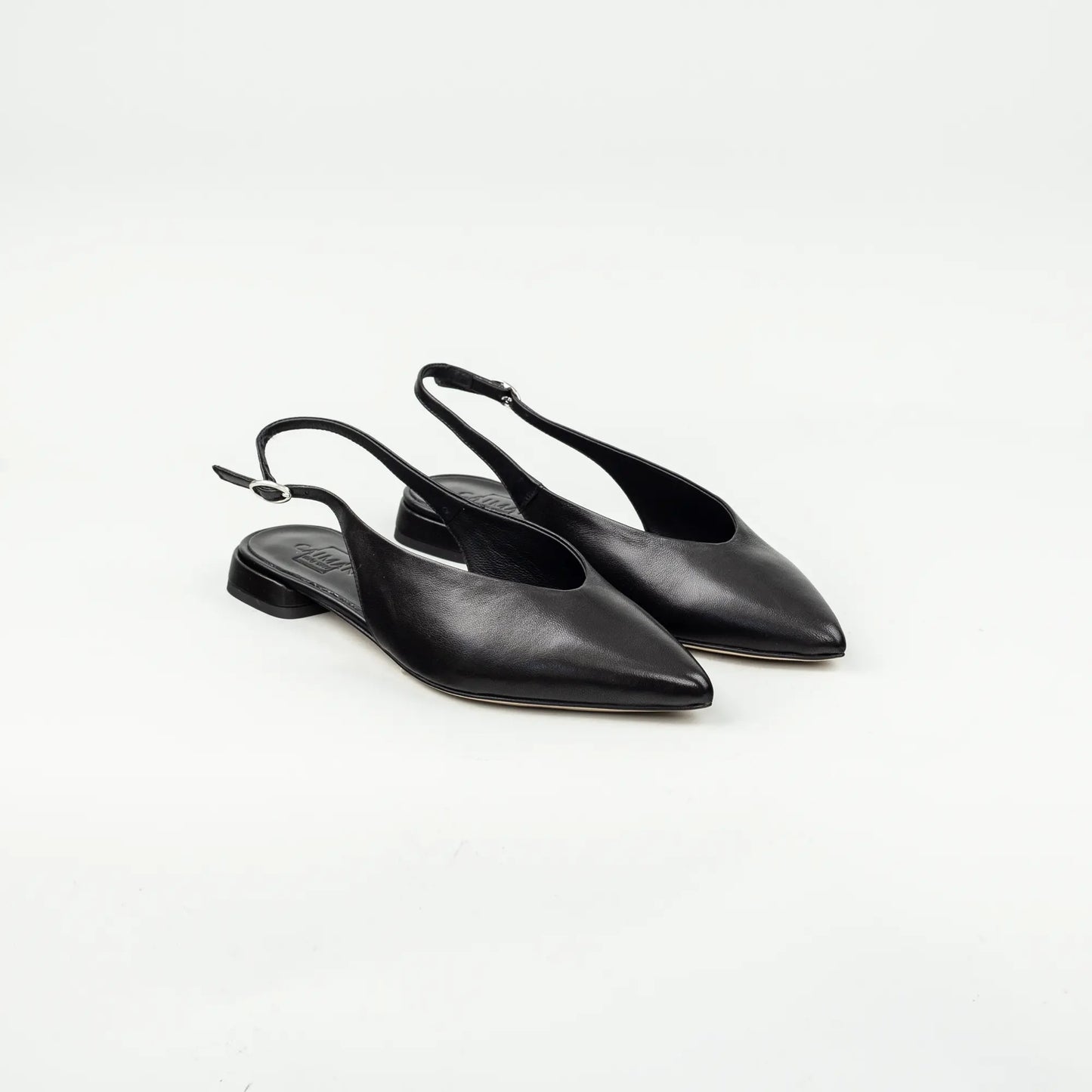 Slingback Caiman – Schwarz Kalbsleder | Handschuhweiches Leder