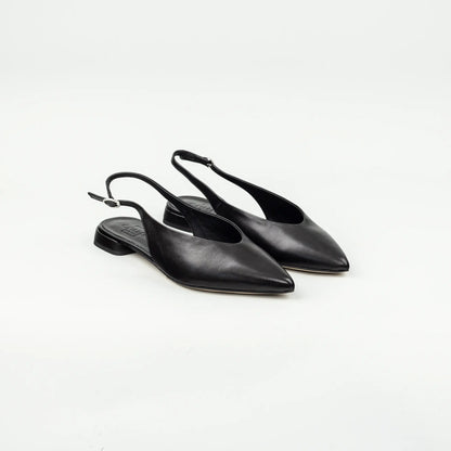 Slingback Caiman – Schwarz Kalbsleder | Handschuhweiches Leder