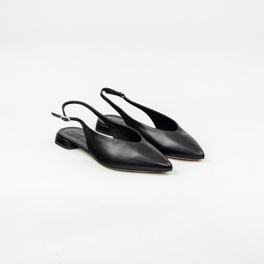 Slingback Caiman – Schwarz Kalbsleder | Handschuhweiches Leder