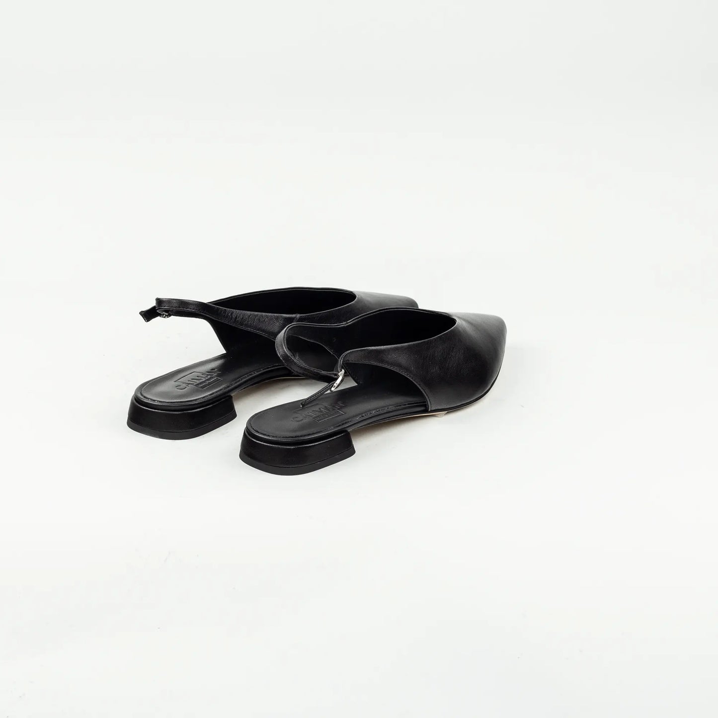 Slingback Caiman – Schwarz Kalbsleder | Handschuhweiches Leder