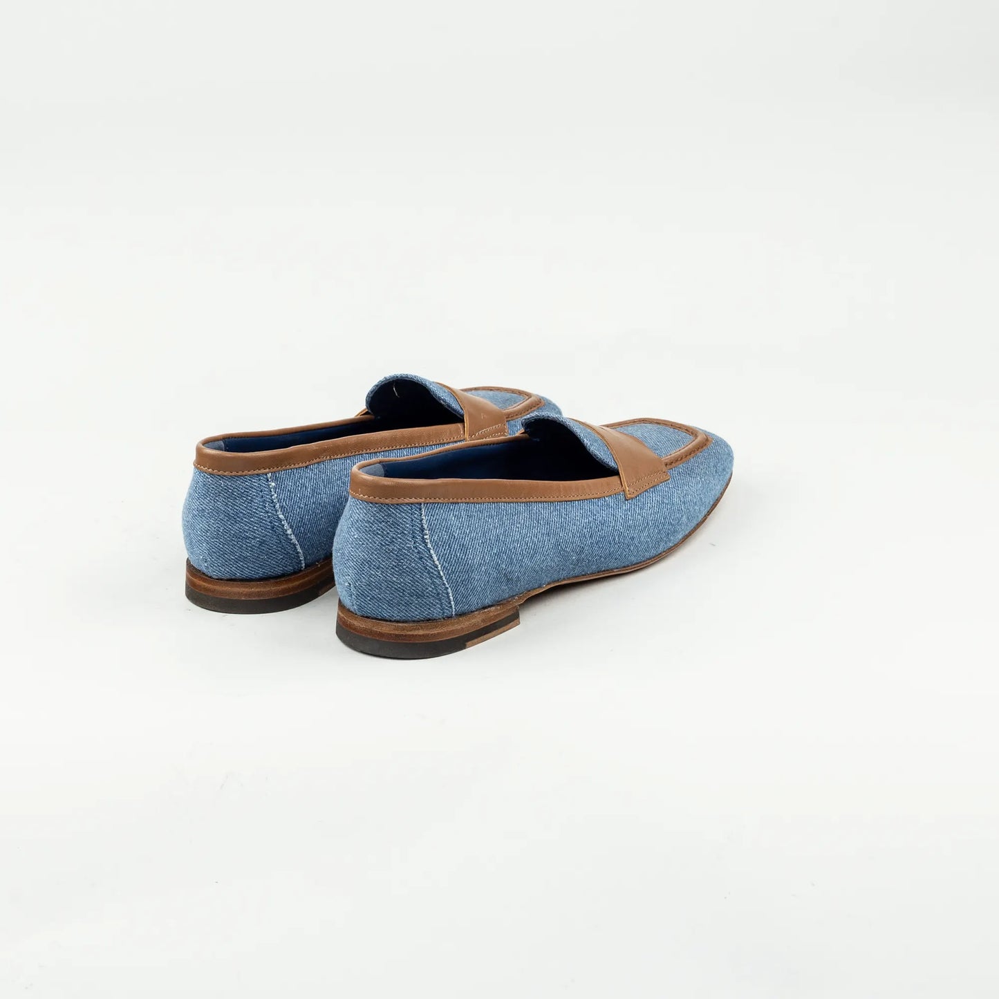 Loafer Camerlengo – Jeans & Braunes Leder | Handmade in Italy
