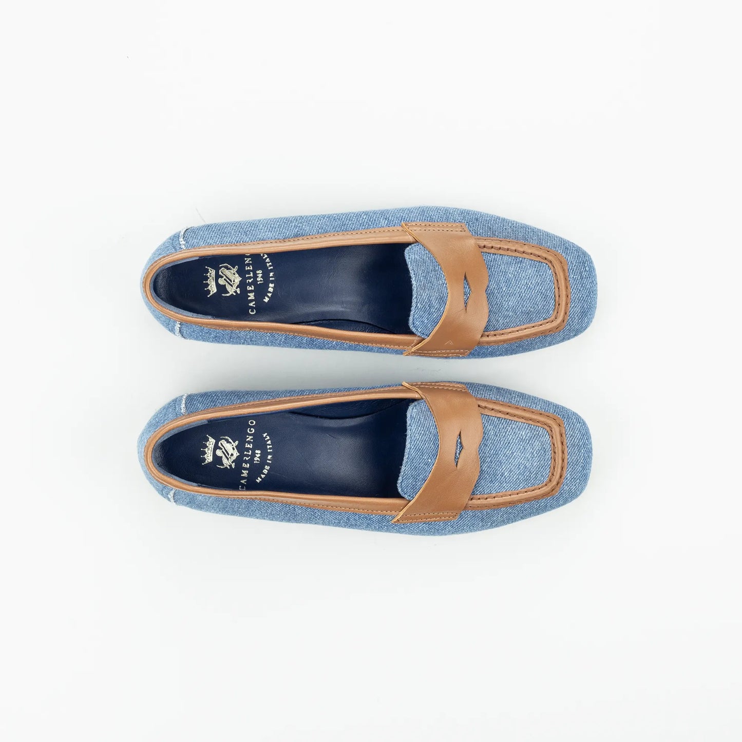 Loafer Camerlengo – Jeans & Braunes Leder | Handmade in Italy