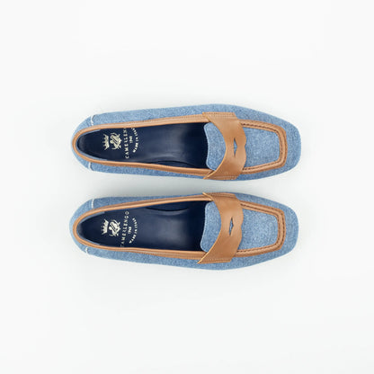 Loafer Camerlengo – Jeans & Braunes Leder | Handmade in Italy