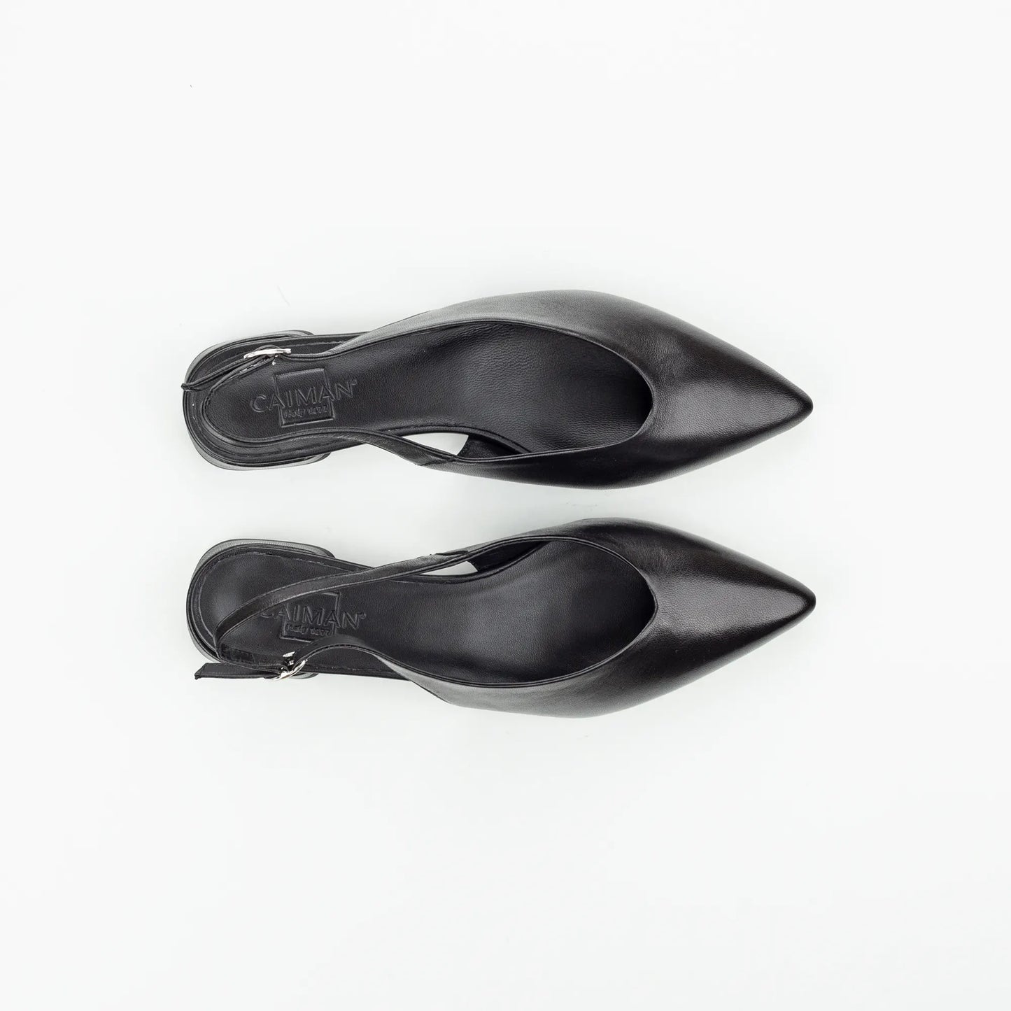 Slingback Caiman – Schwarz Kalbsleder | Handschuhweiches Leder