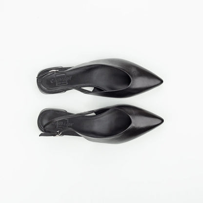 Slingback Caiman – Schwarz Kalbsleder | Handschuhweiches Leder