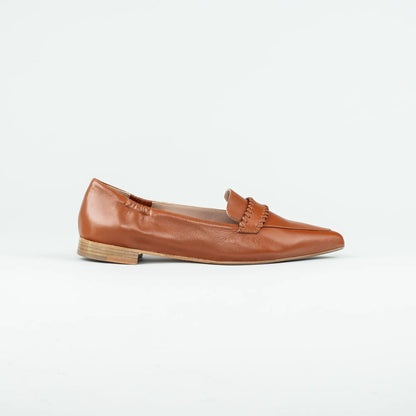 Pasari – Flacher Pump Cognac Braun | Butterweich | Handmade Italy