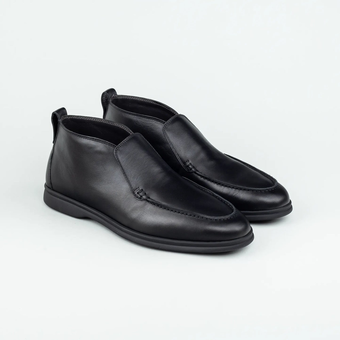 CALO – Boot Loafer Schwarz Kalbsleder | Moderner Lässiger Look | Handmade Italy