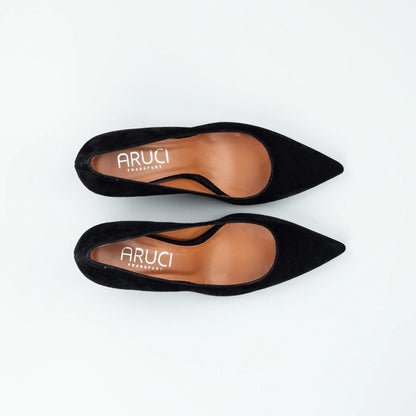 Aruci – Pumps Schwarz Wildleder | 5 cm Absatz | Handmade Italy