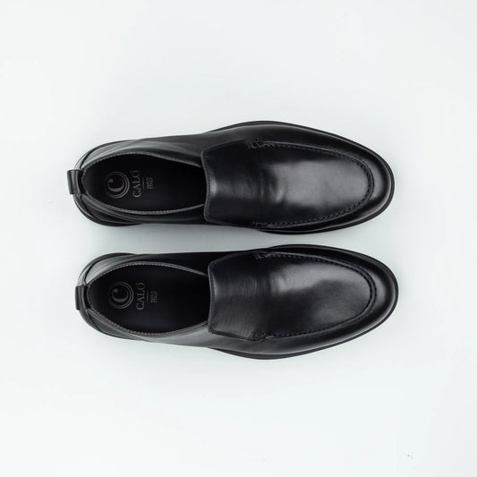CALO – Boot Loafer Schwarz Kalbsleder | Moderner Lässiger Look | Handmade Italy