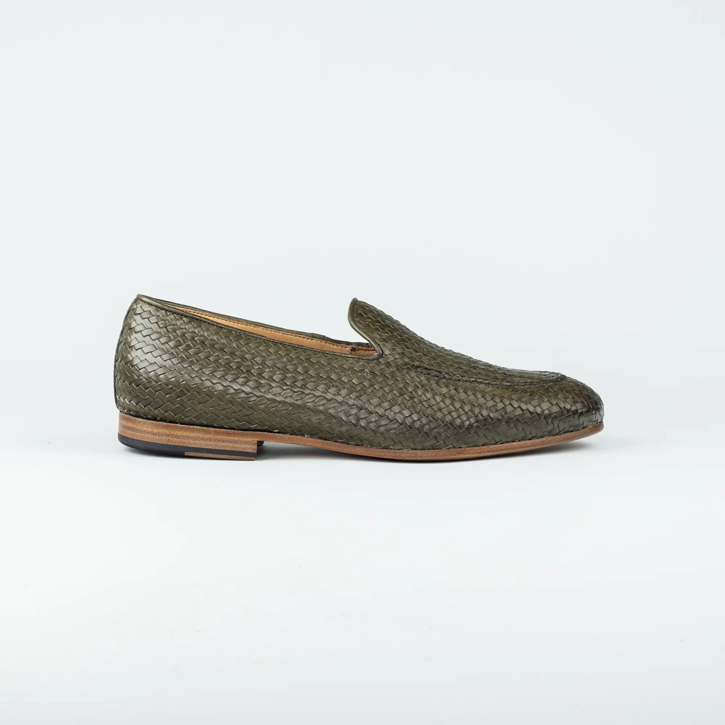 Camerlengo – Loafer Geflochten Grün | Handmade Italy | Premium Herrenschuh