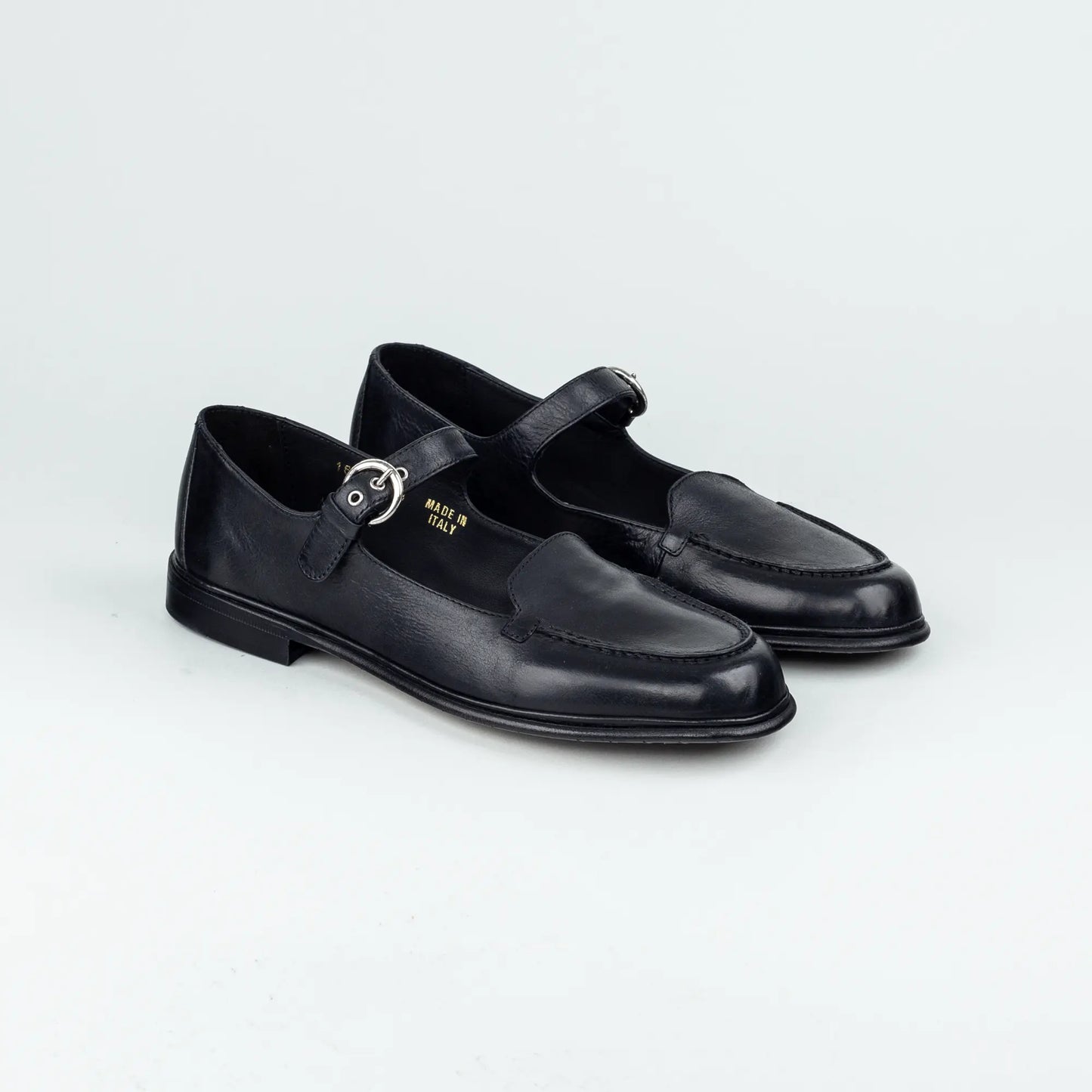 Elia Maurizi – Loafer Moccasin mit Riemchen & Schnalle | Handmade Italy | Premium Damenschuh