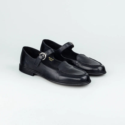 Elia Maurizi – Loafer Moccasin mit Riemchen & Schnalle | Handmade Italy | Premium Damenschuh