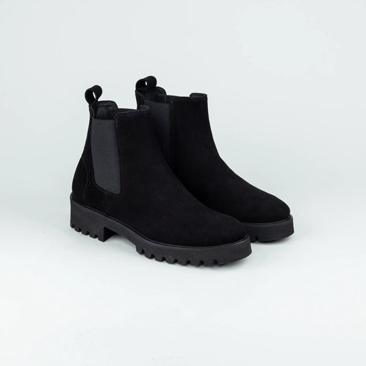 Aruci – Chelsea Boot Wildleder Schwarz | Sacchetto | Handmade Italy